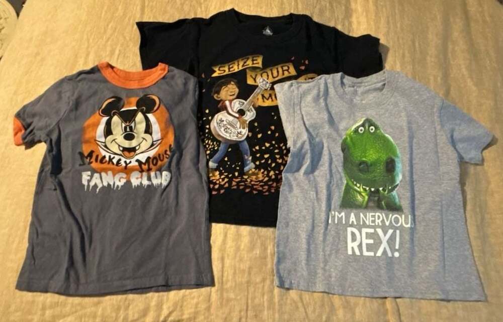 Disney Kids Graphic T Bundle - Mickey, Coco Seize Your Moment, &Toy Story Rex S